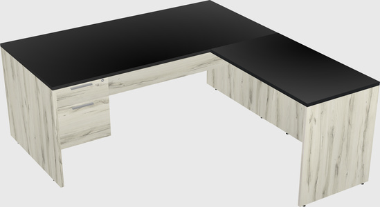 L-shaped office desk