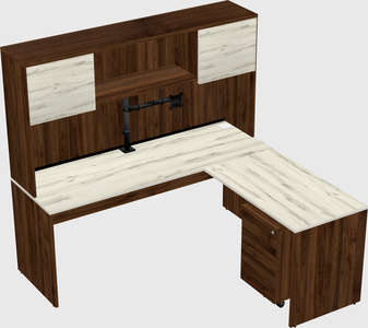 L-shaped office desk
