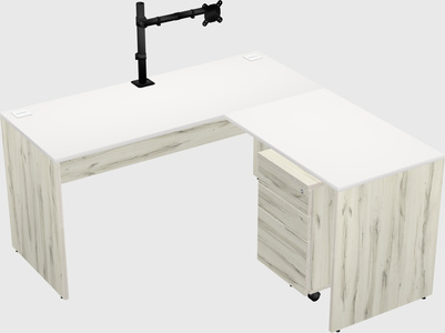 L-shaped office desk