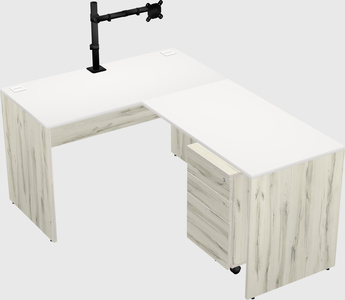L-shaped office desk