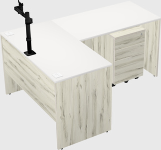 L-shaped office desk