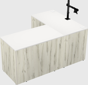 L-shaped office desk