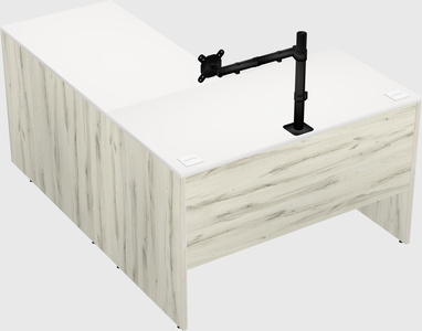 L-shaped office desk