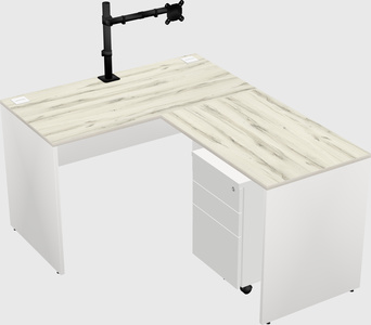 L-shaped office desk
