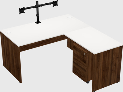 L-shaped office desk