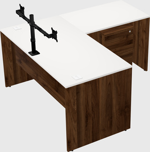 L-shaped office desk