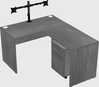 L-shaped office desk