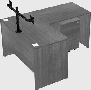 L-shaped office desk