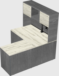 L-shaped office desk
