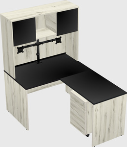 L-shaped office desk