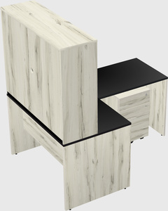 L-shaped office desk