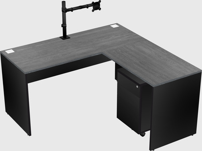 L-shaped office desk