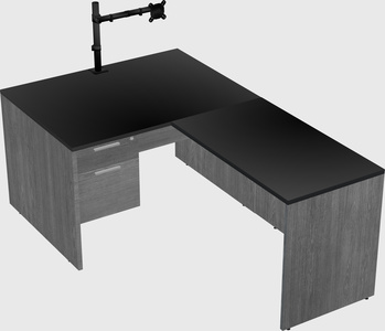 L-shaped office desk