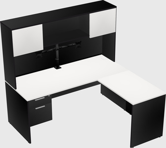 L-shaped office desk