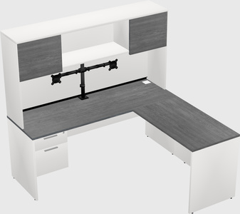 L-shaped office desk