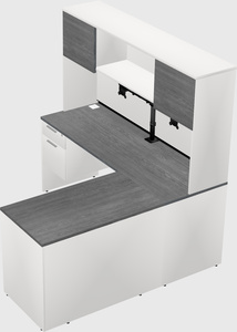 L-shaped office desk
