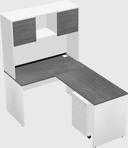 L-shaped office desk