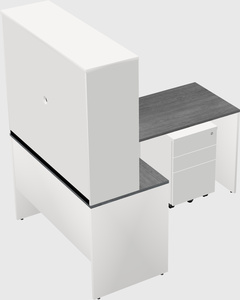 L-shaped office desk