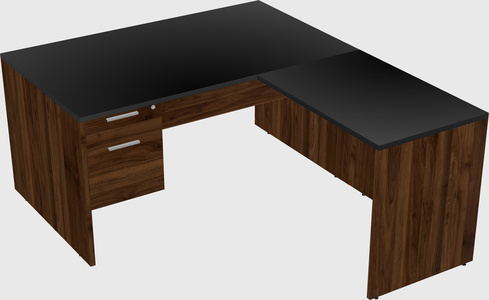 L-shaped office desk