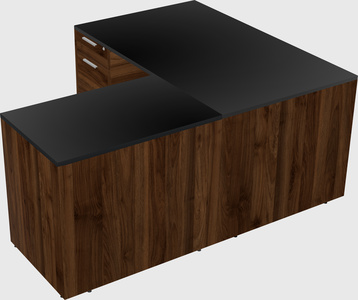 L-shaped office desk