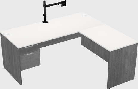 L-shaped office desk