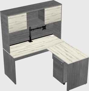 L-shaped office desk