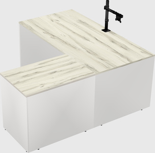 L-shaped office desk