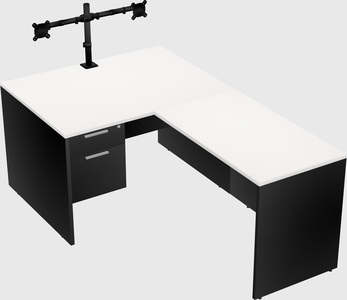 L-shaped office desk