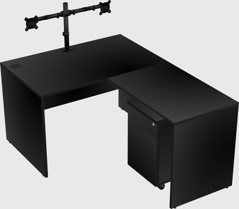 L-shaped office desk