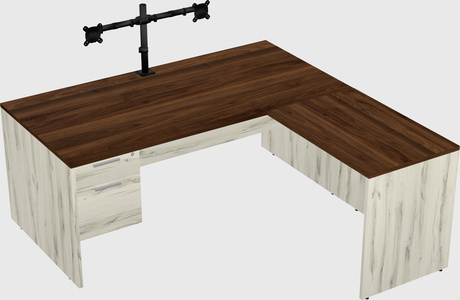 L-shaped office desk