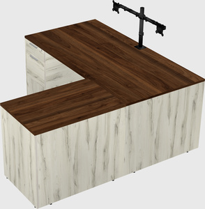 L-shaped office desk