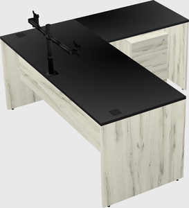 L-shaped office desk