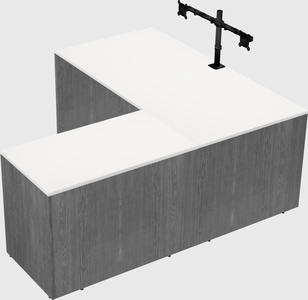 L-shaped office desk