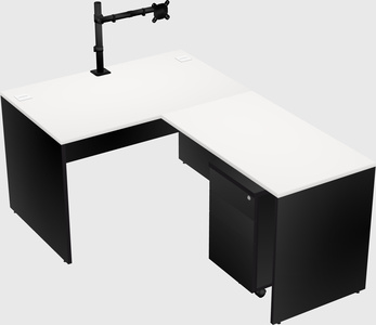 L-shaped office desk