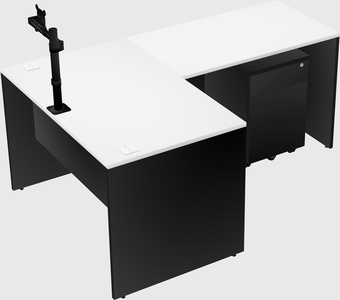 L-shaped office desk