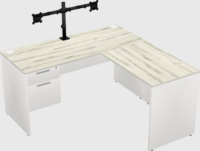 L-shaped office desk