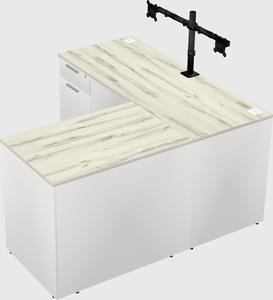 L-shaped office desk