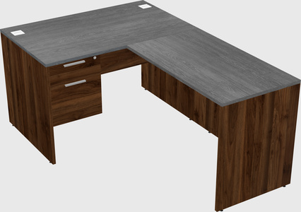 L-shaped office desk