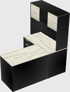 L-shaped office desk