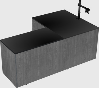 L-shaped office desk