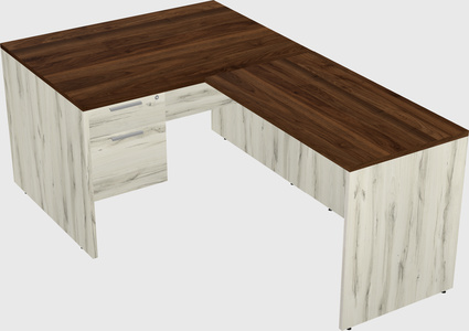 L-shaped office desk