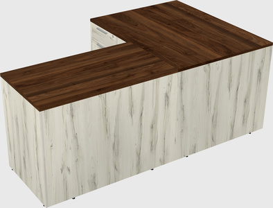 L-shaped office desk
