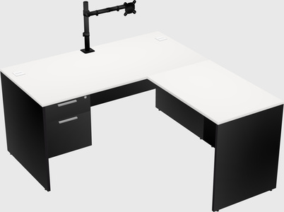 L-shaped office desk