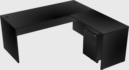 L-shaped office desk