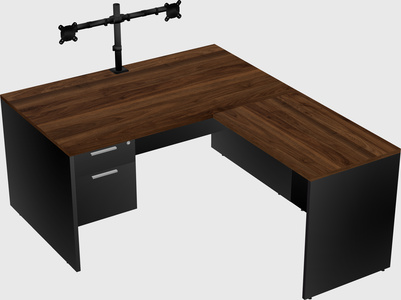 L-shaped office desk
