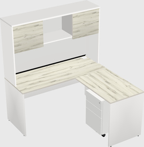 L-shaped office desk
