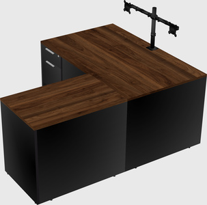 L-shaped office desk