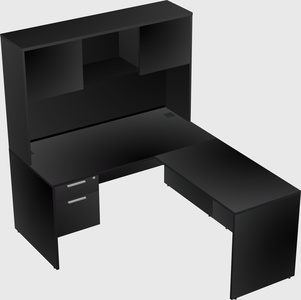 L-shaped office desk