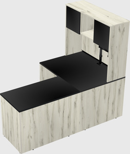 L-shaped office desk