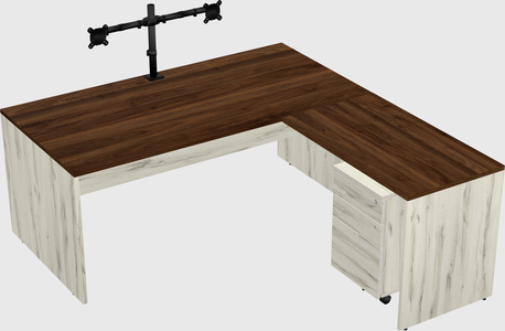 L-shaped office desk